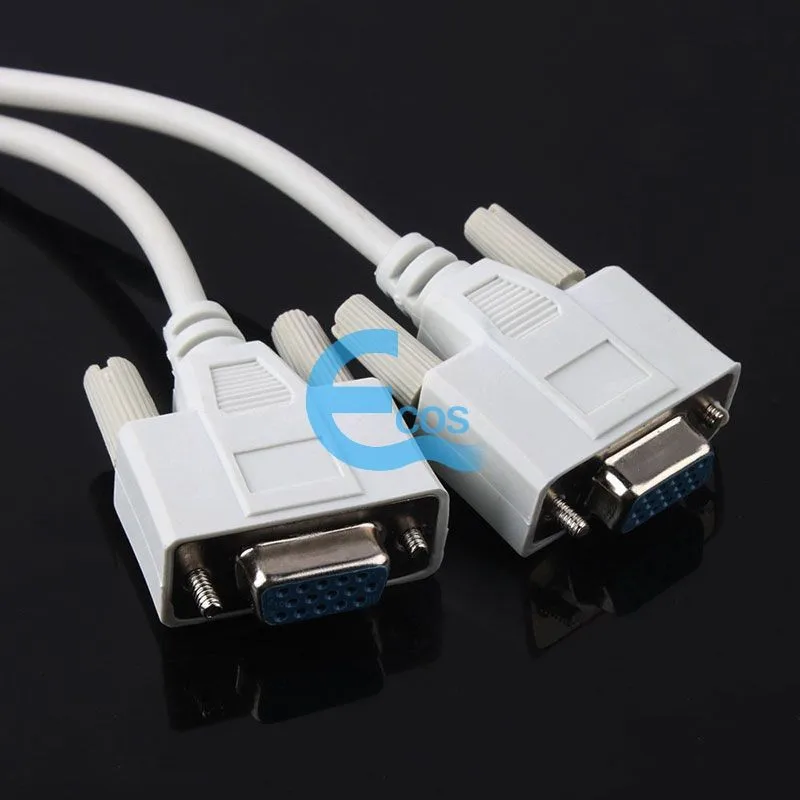 15 Pin VGA Мужской 2 VGA SVGA Женский адаптер сплиттер видео монитор Y кабель#53853