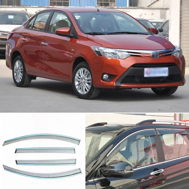 JINKE 4 шт. Копченый Очистить окно Vent Тенты козырек Обтекатели Toyota Vios 14