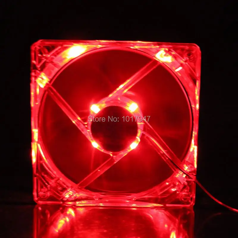 Из 2 предметов много gdstime красный светодиодный PC чехол для ноутбука радиатора кулер вентилятор охлаждения dc 12 В 4 P 120 мм 120x120x25 мм 12025 s