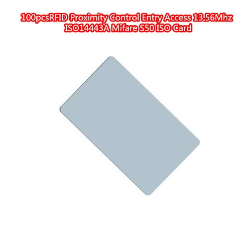 100 pcsrfid близость Управление вступление доступ 13.56 мГц ISO14443A MF1 S50 iso карты