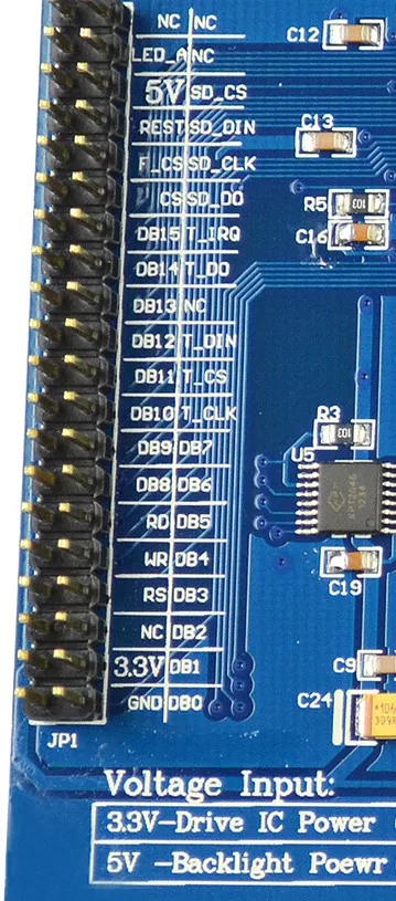 7 дюймов 8080 автобус тип модуля с сенсорным 51/AVR/STM32 может управлять 800*480 разрешение сенсорный экран