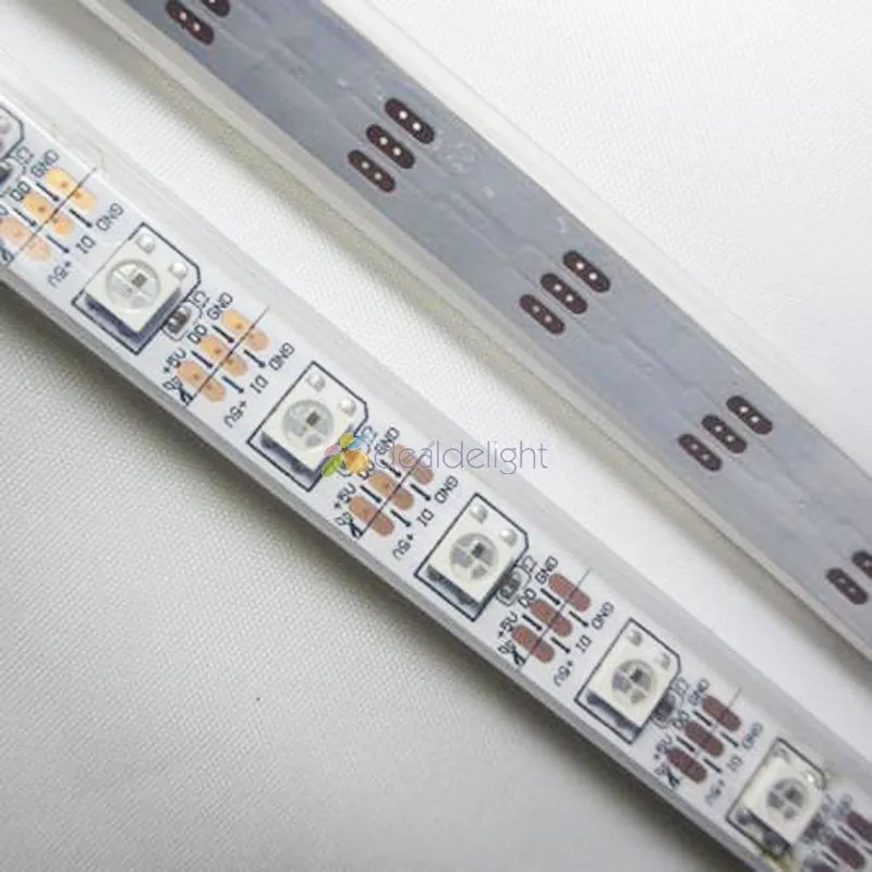 Оптовая продажа 10 шт. 5 м 60LED/M WS2812B 5050 SMD индивидуально адресуемых мечта Цвет RGB Светодиодные ленты DC5V Бесплатная доставка