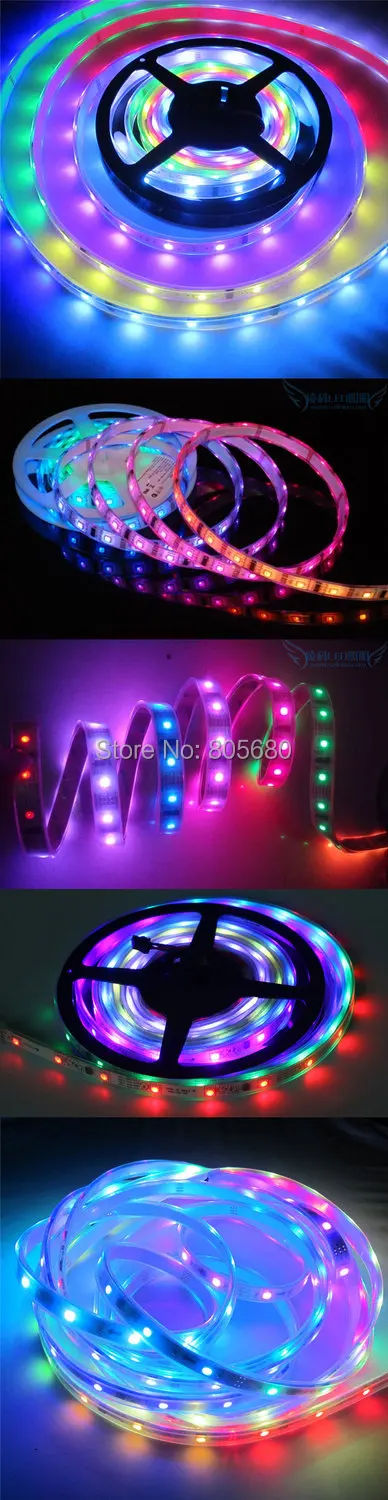 Бесплатная доставка 5050 SMD Rgb цифровой Прокладки адресно-rgb led программируемый DC 12 В 30 шт. lpd6803 IC встроенный 5050