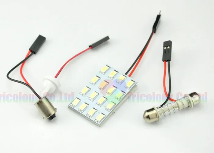 AutoEC 16SMD светодиодный 16smd 5630 smd комнатный свет автомобильная светодиодная панель лампа внутренняя комната купольная лампа с 2 различными адаптерами# LL25