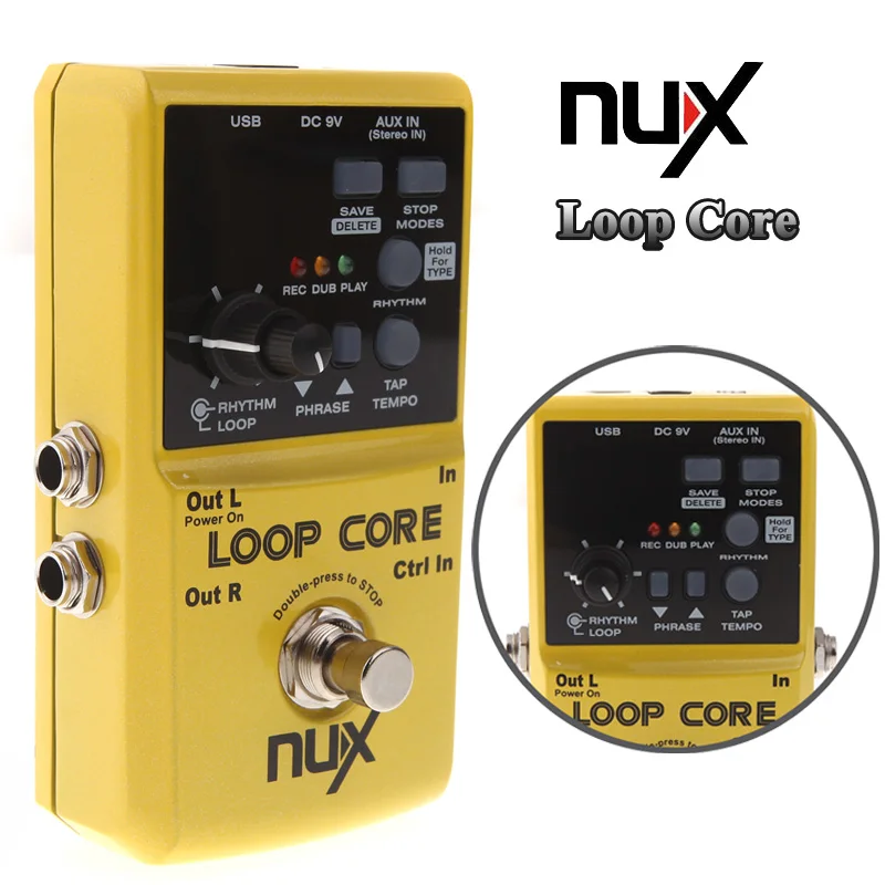 NUX Loop Core гитара Электрический эффект педаль 6 часовая запись времени встроенный барабан узоры
