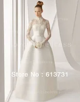 Custom Made 2013 New Arrival Bridal Gown Long Sleeves Wedding Dresses With Lace Jacket