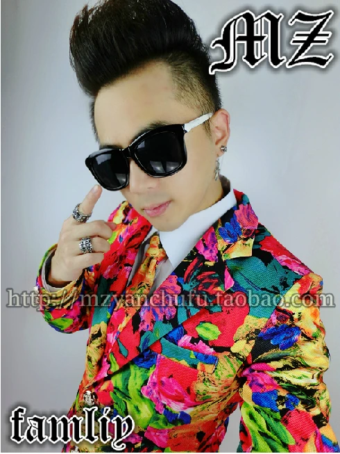 S-xl! корейский bigbang rights Zhi-Long GD "карандаш" тот же абзац разноцветный костюм куртка для мужчин