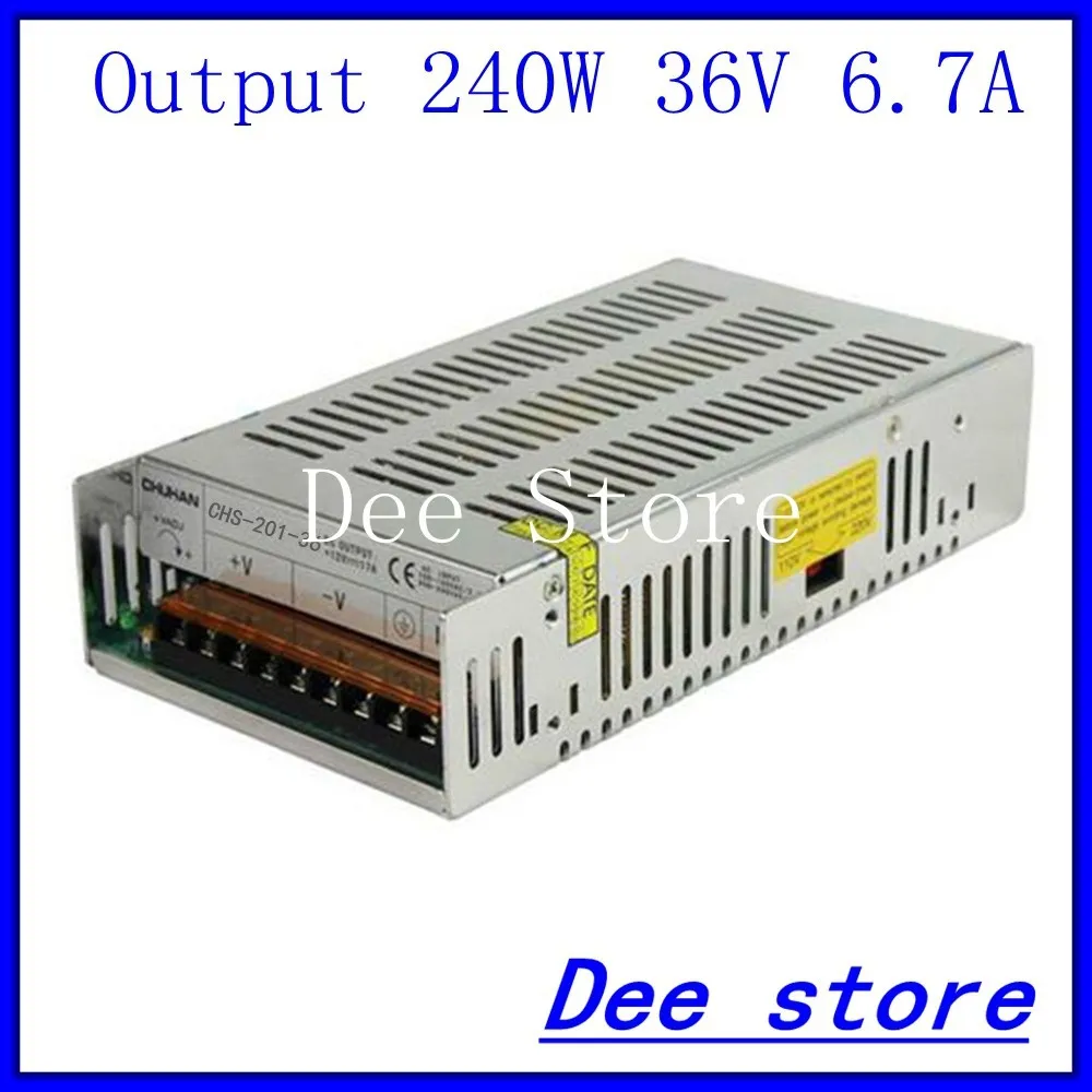 240 W 36 V 6.7A одиночный выход Регулируемый блок переключения питания для светодиодной ленты света Универсальный Converter конвертер