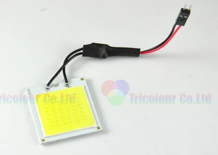 Autoec 100x автомобилей плафон 48 SMD чипов COB LED Купол Панель свет с T10 BA9S гирлянда адаптер# ll27