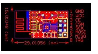 NRF24L01 вертикальный SMA разъем Беспроводной модуль приемопередатчика горизонтального разъема SMA NRF24L01+ PA+ LNA с антенной 2 шт./лот
