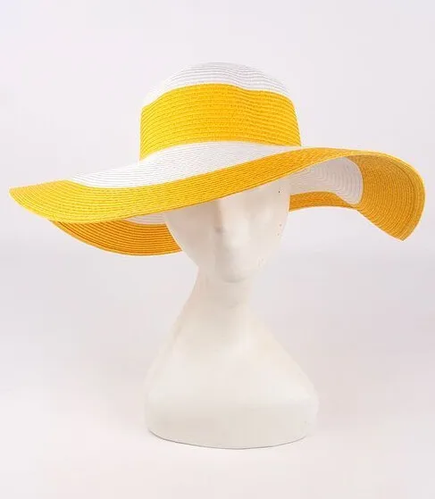 Женщины лето flodable соломы пляж шляпа, Флоппи-бей sunbonnet hat 3 цветов D-1458