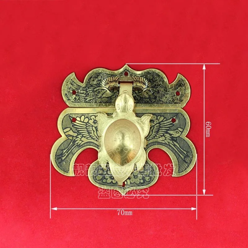 70*60 мм archaize Чистая медь черепаха замок для багажа