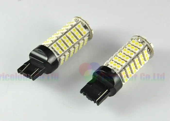 Autoec T20 7440 7443 WY21W W21/5 Вт 1210 3528 102 SMD LED W5W автомобиля сигнал поворота свет лампы авто белый DC12V 100X# LD02