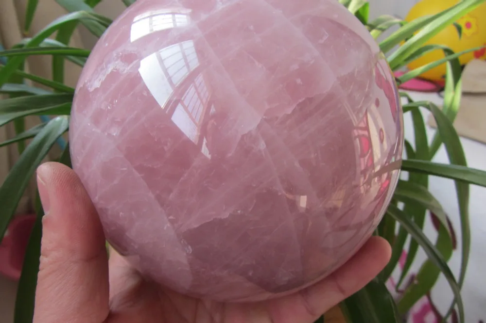 134 мм+ натуральный довольно розовый кварц хрустальный шар BALL ИСЦЕЛЕНИЕ