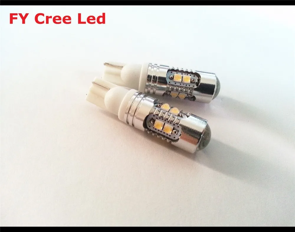 2 шт./лот CREE чип 50 Вт Холодный белый/теплый белый T10 W5W 194 168 921 светодиодный боковой маркер сигнальный проектор светильник