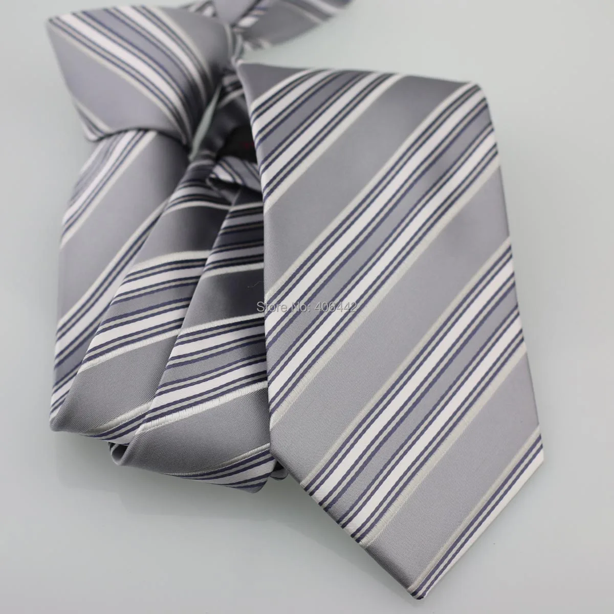 Coachella Мужские галстуки серые с белыми диагональными полосками жаккардовые тканые галстуки формальные шеи галстук для мужчин платье рубашки свадьбы