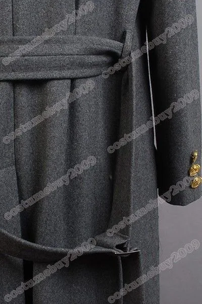 Torchwood Doctor Captain Jack Harkness Jacket Wool Coat Costume Grey Ver16