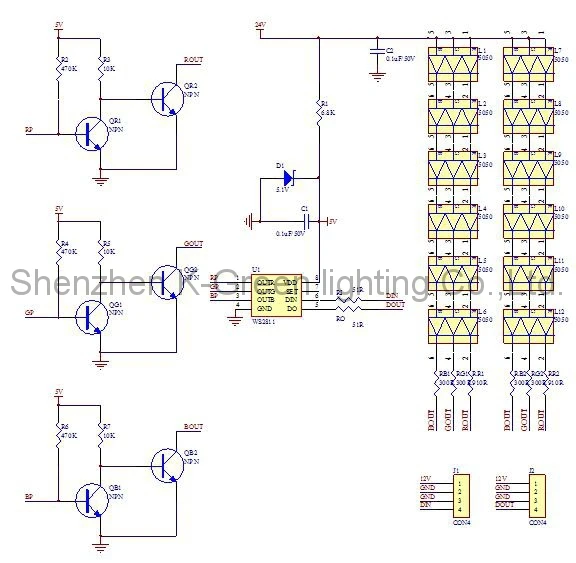 10X высокого качества WS2811 Мечта Цвет 5050LED с PCB