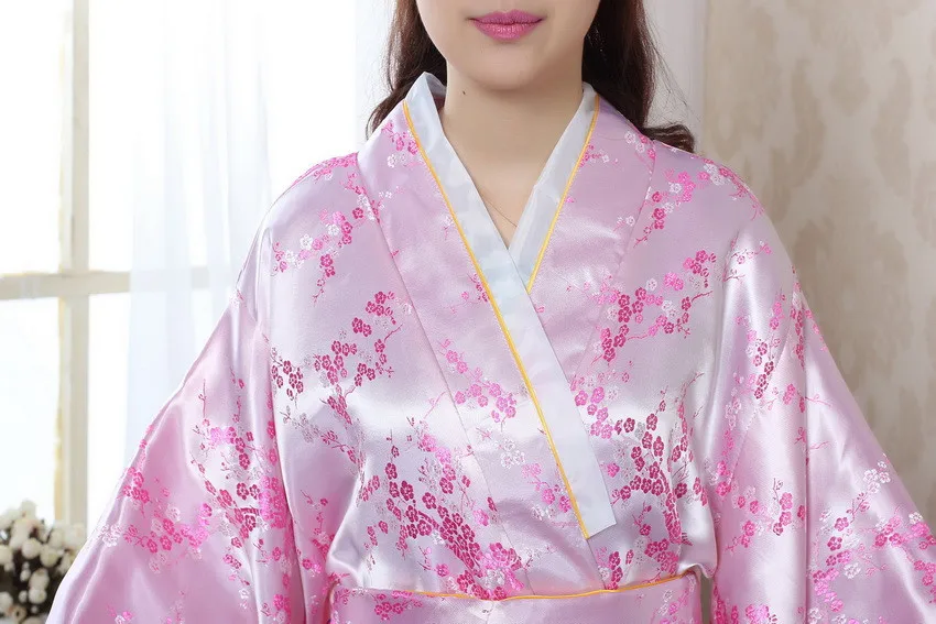 Шанхай история горячая Распродажа винтажное японское стильное платье женское шелковое атласное кимоно юката вечернее платье цветок 4 цвета H0051