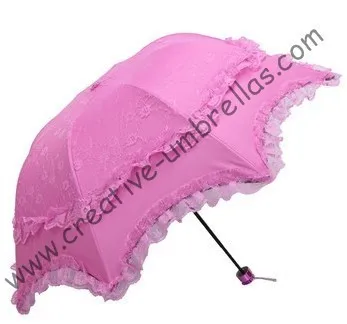Принцесса зонты, 100% солнцезащитный крем, UPF> 50 +, ladies'parasol, 8 К ребра, черный серебряное покрытие, карман зонтик, УФ-защита, арочные завязки