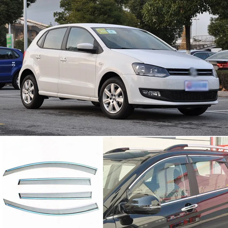 Jinke 4 шт. новые дымчатые прозрачные оконные дефлекторы для VW Polo 2012