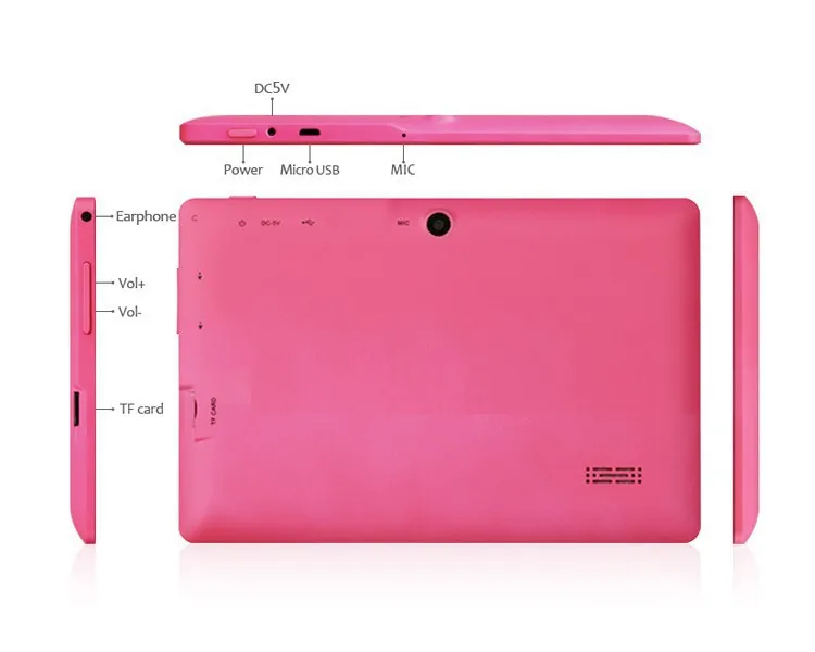 7 дюймов Q88 Allwinner A33 четырехъядерный 512 МБ/4 ГБ Android 4.4.2 детский планшет ПК HD экран Двойная камера горячая распродажа