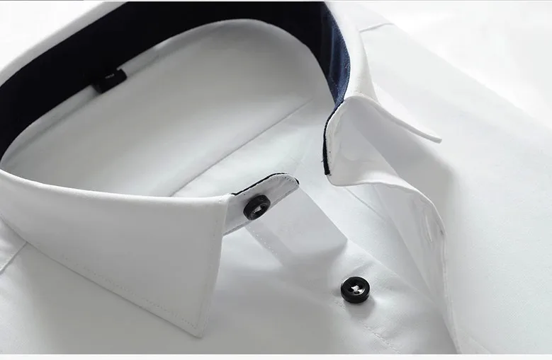 CARFANTE Мужская рубашка, тонкая Однотонная рубашка с длинным рукавом, белая camisas GPB1001 XXS XS s m l xl XXL 3XL