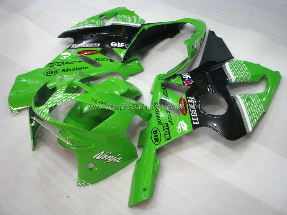 Зеленый черный обтекатель комплект для KAWASAKI NINJA ZX-12R 02-05 ZX 12R 02 03 04 05 ZX 12R 2002 2003 2004 2005 обтекатель# G8A1