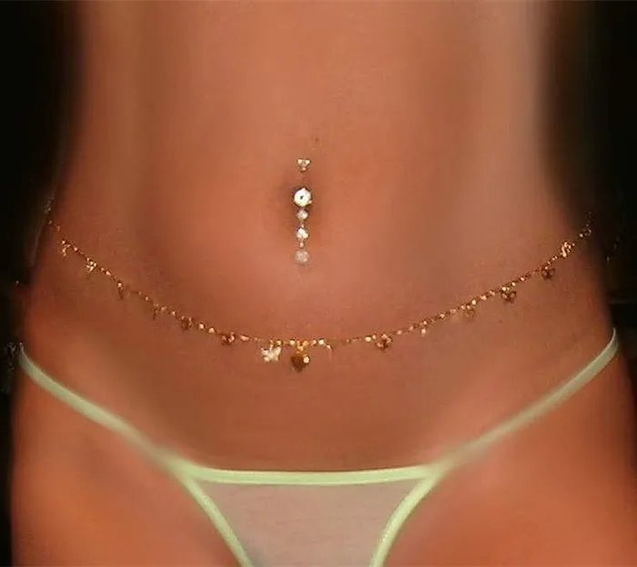 New Body Jewelry Simple Sexy Butterfly Bikini Belly Waist Chain 1K3033