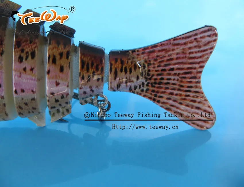 2 шт./лот Рыбалка приманки 7-сегментный swimbait Жесткий приманки медленно 10 см 15 г с 6# рыболовный крючок FL7-R05