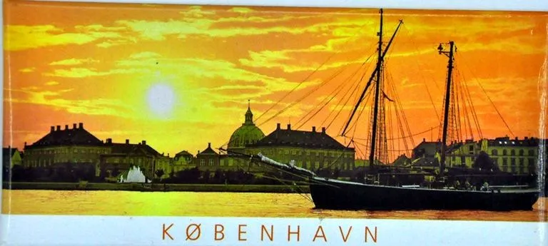 DANMARK KOBENHAVN городские здания пейзаж прямоугольник металлический холодильник Туризм Сувенир домашний декор холодильник магниты настенные Стикеры