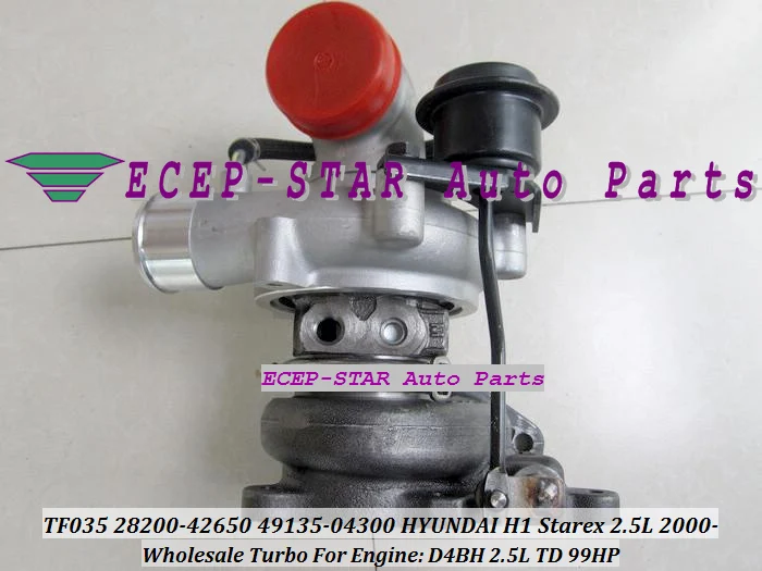 Турбо картридж CHRA Core TF035 28200-42650 49135-04300 49135 04300 49135-04302 для HYUNDAI H1 Starex 2000-D4BH 2.5L