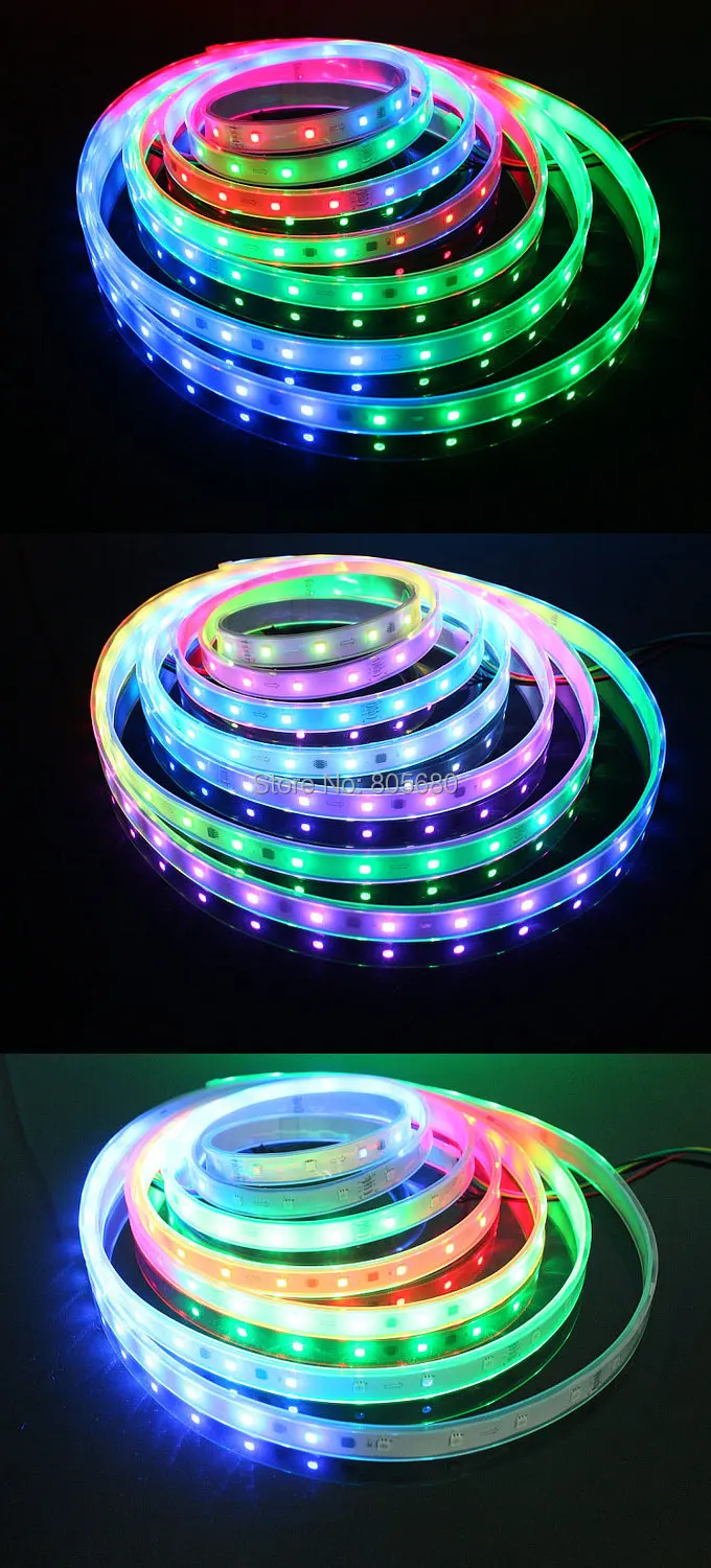 Бесплатная доставка 5050 SMD Rgb цифровой Прокладки адресно-rgb led программируемый DC 12 В 30 шт. lpd6803 IC встроенный 5050