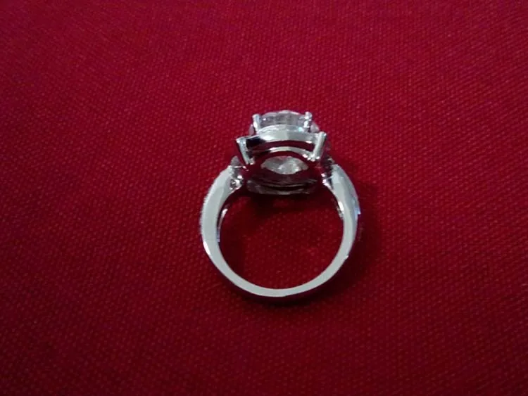 Подлинная Silver 3CT diamond Обручение кольцо Для женщин заявление Юбилей Love подарок для подруги натуральная чистого серебра кольцо