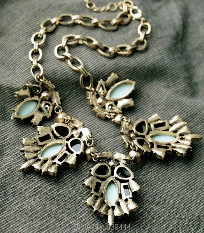 Новинка 2014 года Модные украшения Заводская цена высокое качество Юбилей Jewelry Винтаж цветочный Многоцветный Цепочки и ожерелья
