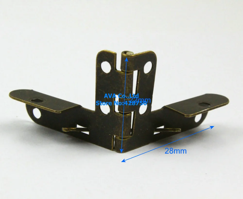 30 Античная латунь шкатулке петля Малый петля 28x22 мм с Шурупы