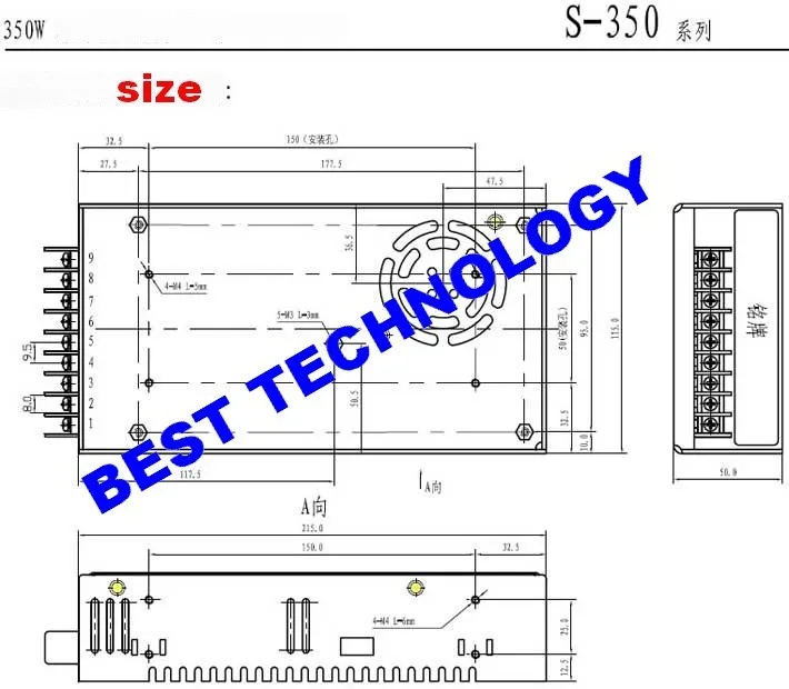Импульсный источник питания 350W 48V DC переключатель питания с одним выходом! Для фрезерного станка с ЧПУ, пенопластовая мельница, лазерный гравер, плазма
