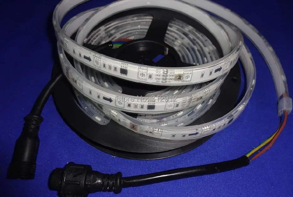 5 м DC12V 30 светодиодов/m10pcs WS2811 IC/метр (10 пикселей) светодиодный цифровой полосы, IP68; эпоксидная смола заполнены в трубки; с 13.5 мм 3 основных
