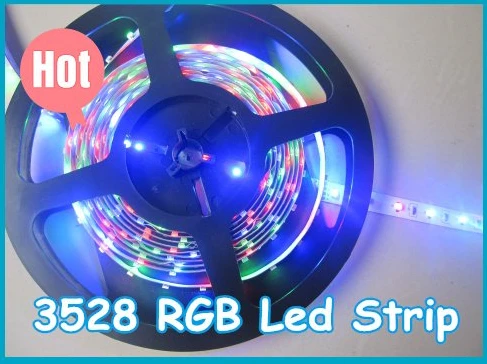 Из светодиодов ленты 5 м 12 В RGB 3528 300 светод. non-водоустойчивая свет лампы 60 светод. / м 5 м / Roll 5 м/лот бесплатная доставка