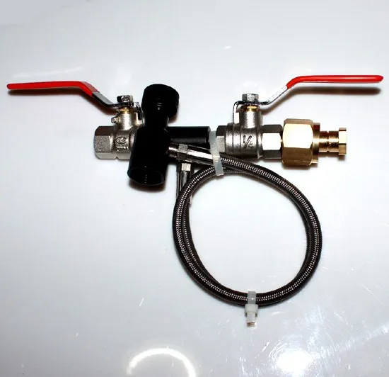 PCP страйкбол airgun Deluxe двойной клапан CO2 заполняющая станция Stianless стальной плетеный шланг 2" Пейнтбол США CGA-320