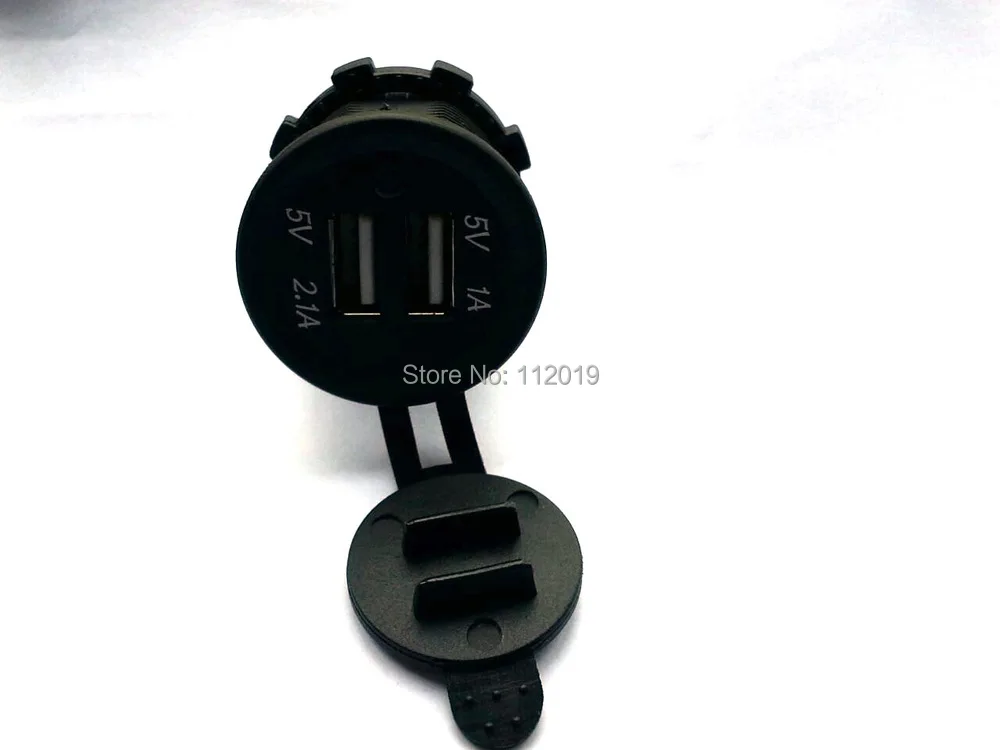 Водонепроницаемый зарядное устройство с 2 usb портами от 12 В до 5 В пост для дизельных двигателей дизельный двигатель для телефона на мотоцикл, gps, dvr, usb зарядное устройство Мощность Питания Гнездо для автомобильного прикуривателя