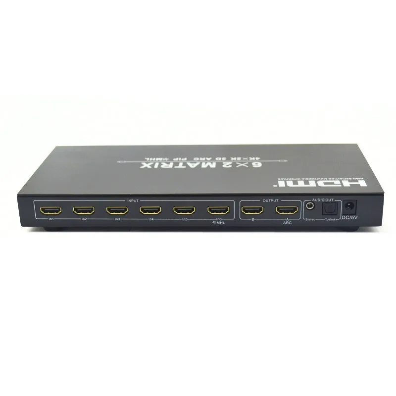 1.4 HDMI Matrix 6x2 hdmi to hdmi Switch converter adapter support 4Kx2K 3D IR extender for HD DVD player satellite receive