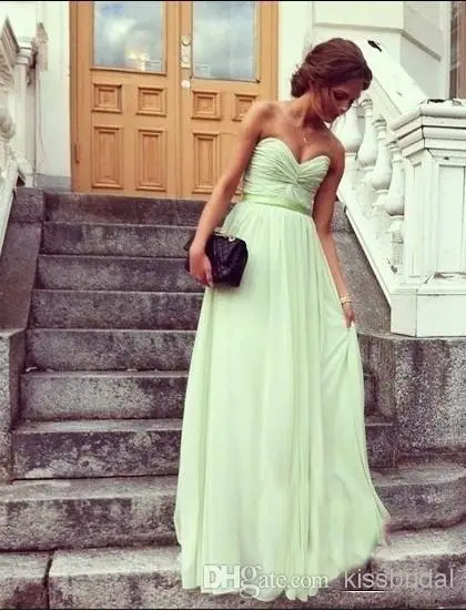 Бесплатная доставка новая мода 2016 vestidos de festa повседневная формальное секси длинный партия платье невесты зеленая мята длинные Платья