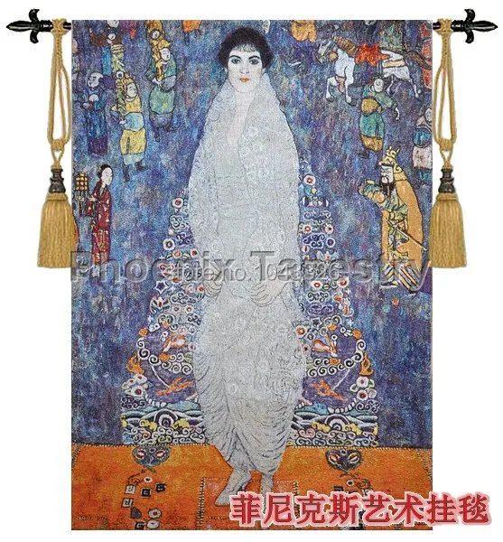 140*96 см Настенная подвесная домашняя текстильная отделка Klimt-Adele Baroness мягкий хлопковый тканый жаккард Европейский бельгийский гобелен