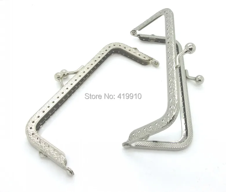 Shipping-2pcs Металлическая Рамка застежка заклепка Ручка DIY Ручная работа для кошелька детали для сумок аксессуары 12,8x6,5 см J2597
