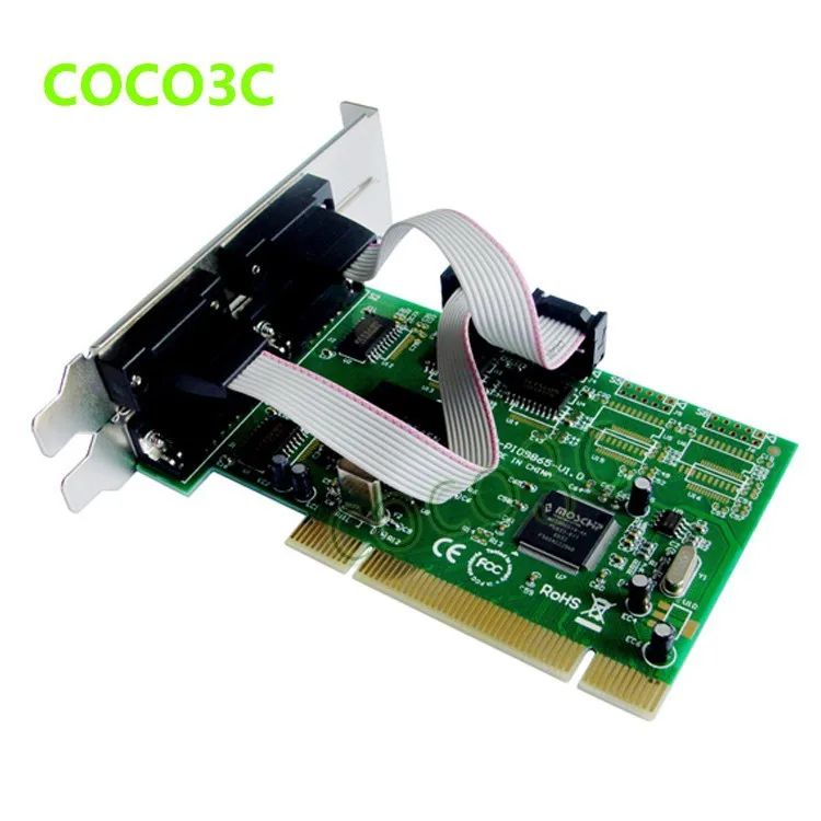 Чипсет Moschip MCS9865 серийный RS232 4 Порты pci-контроллер карта PCI DB9 Порты и разъёмы I/плата ввода-вывода HDMI конвертер