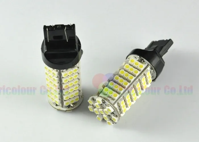 Autoec T20 7440 7443 WY21W W21/5 Вт 1210 3528 102 SMD LED W5W автомобиля сигнал поворота свет лампы авто белый DC12V 100X# LD02