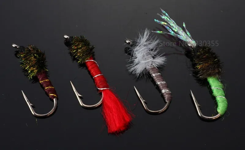 H028-40Pcs Buzzer Fly Size 10 Nymphs Flies Salmon Trout Fly Fishing Lures (4)