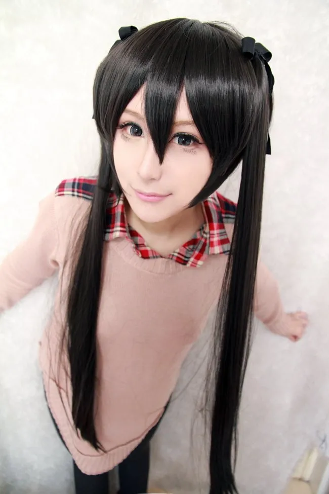 MCOSER 100 см длинные прямые синтетические волосы темно-коричневого цвета Цвет две косы Косплэй костюм парик Высокая Температура волокна волос WIG-038A
