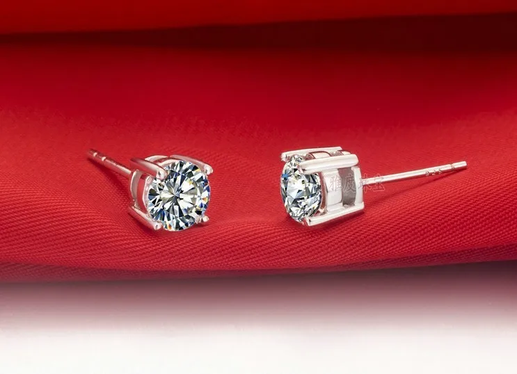 Роскошное предложение женитьбы серьги, 1 ct подушечки высокого качества запонка SONA серьги для женщин, серебро камень серьги